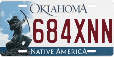 OK license plate 684XNN