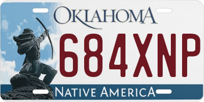 OK license plate 684XNP