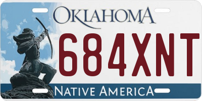 OK license plate 684XNT