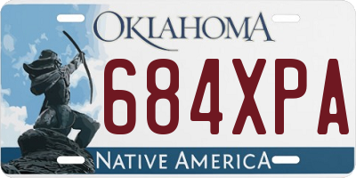 OK license plate 684XPA