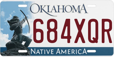 OK license plate 684XQR