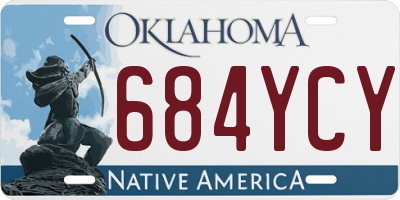 OK license plate 684YCY