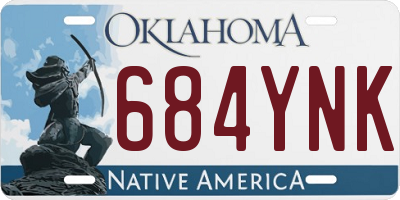 OK license plate 684YNK