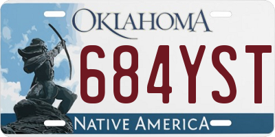 OK license plate 684YST