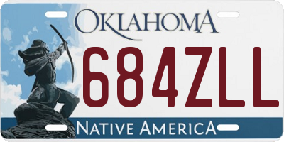 OK license plate 684ZLL