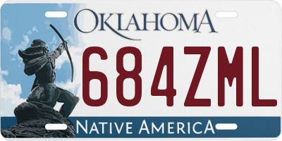OK license plate 684ZML