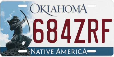 OK license plate 684ZRF