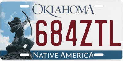 OK license plate 684ZTL