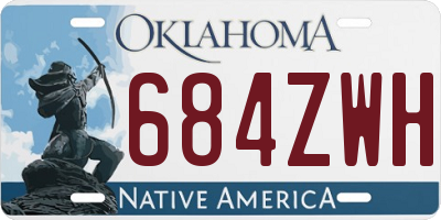 OK license plate 684ZWH