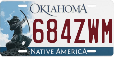 OK license plate 684ZWM