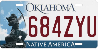 OK license plate 684ZYU