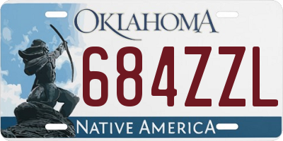 OK license plate 684ZZL