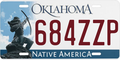 OK license plate 684ZZP