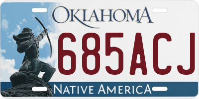 OK license plate 685ACJ