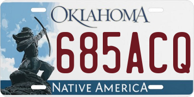 OK license plate 685ACQ