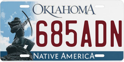 OK license plate 685ADN