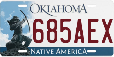 OK license plate 685AEX