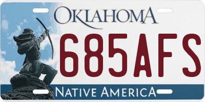 OK license plate 685AFS