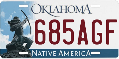 OK license plate 685AGF