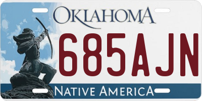 OK license plate 685AJN