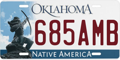 OK license plate 685AMB