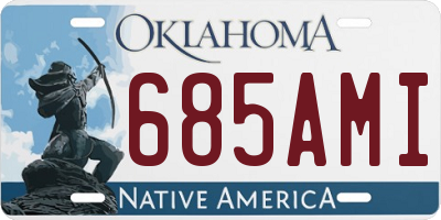 OK license plate 685AMI