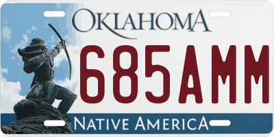OK license plate 685AMM