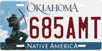 OK license plate 685AMT