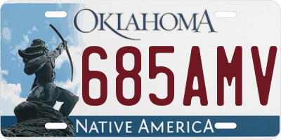 OK license plate 685AMV