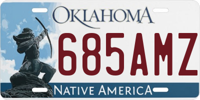 OK license plate 685AMZ