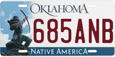 OK license plate 685ANB