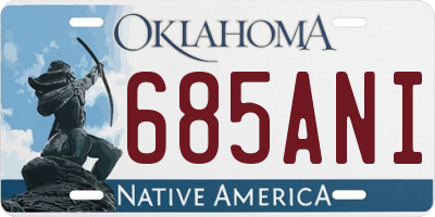 OK license plate 685ANI