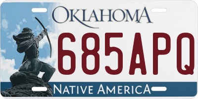 OK license plate 685APQ