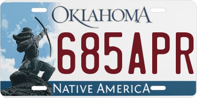 OK license plate 685APR