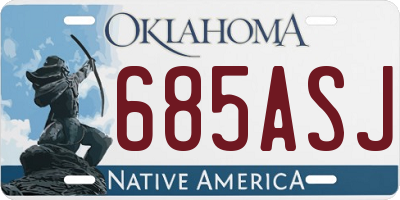 OK license plate 685ASJ