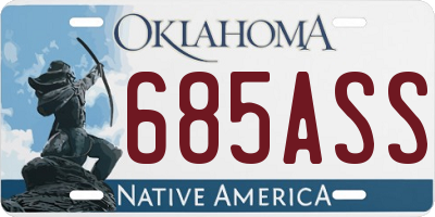 OK license plate 685ASS