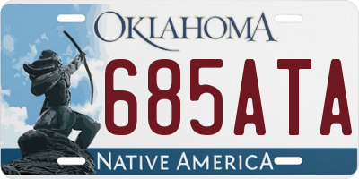 OK license plate 685ATA