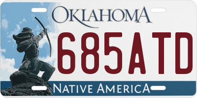 OK license plate 685ATD