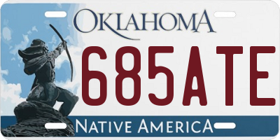 OK license plate 685ATE