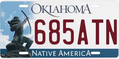 OK license plate 685ATN
