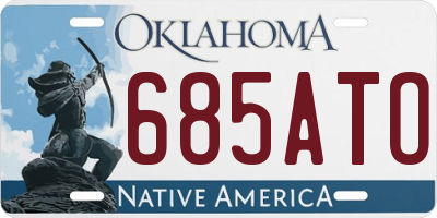 OK license plate 685ATO