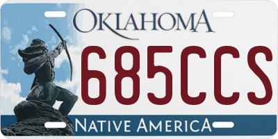 OK license plate 685CCS
