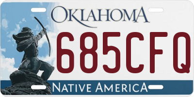 OK license plate 685CFQ