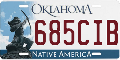 OK license plate 685CIB