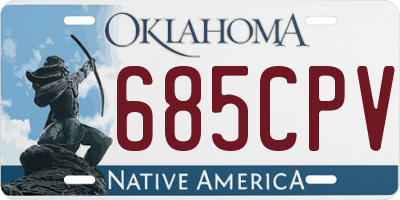 OK license plate 685CPV
