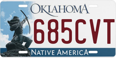 OK license plate 685CVT