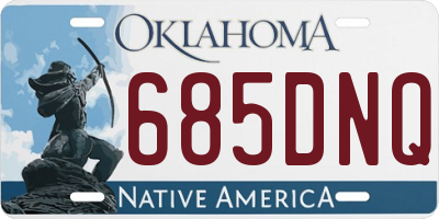 OK license plate 685DNQ