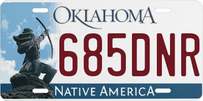 OK license plate 685DNR