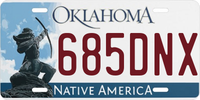 OK license plate 685DNX
