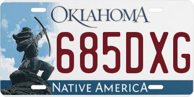 OK license plate 685DXG
